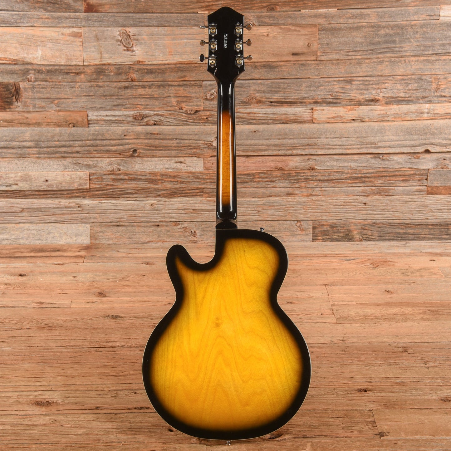 Silvertone 1446 TTSB Single Cut Semi-Hollow Electric Guitar w/ Trapeze Tailpiece Tobacco Sunburst