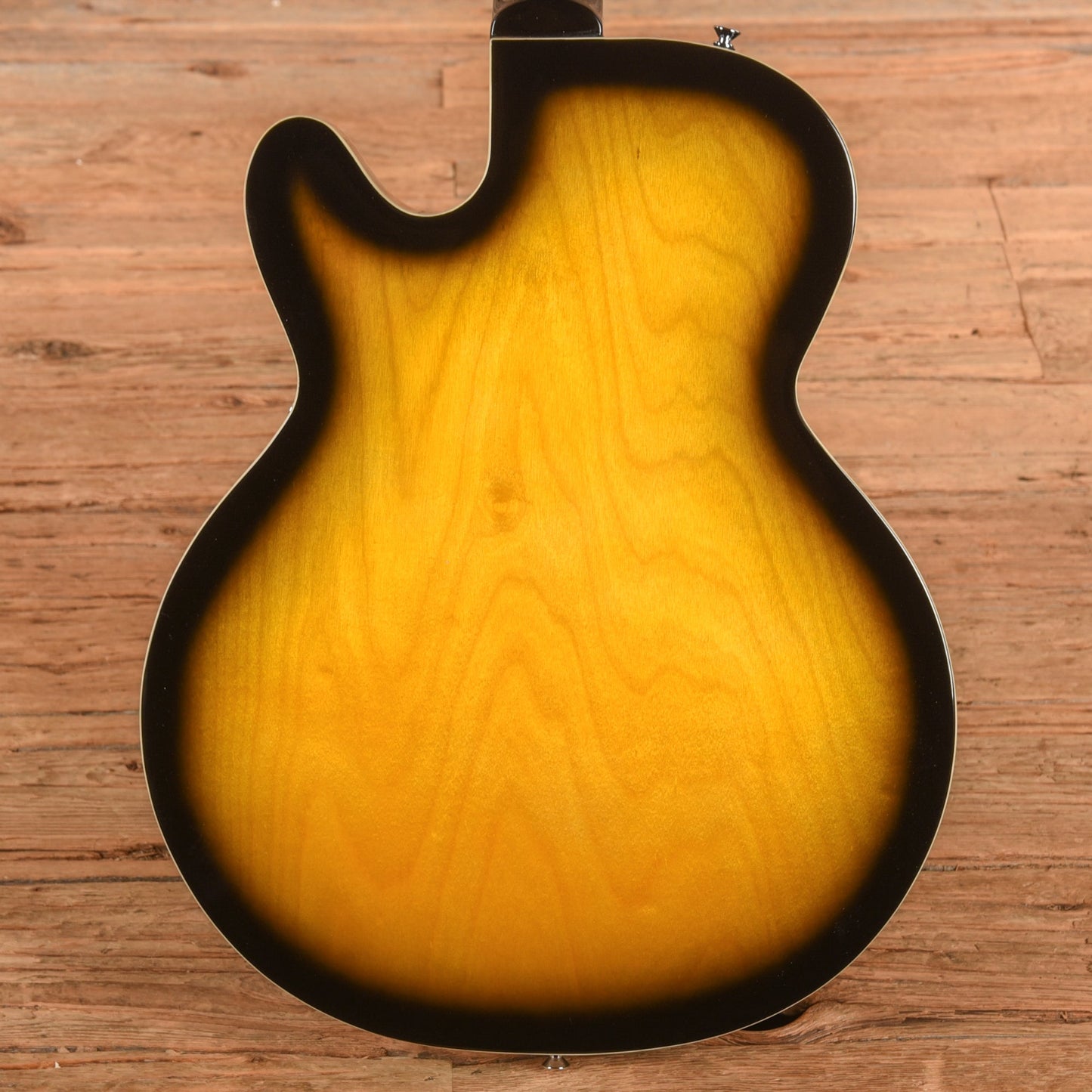 Silvertone 1446 TTSB Single Cut Semi-Hollow Electric Guitar w/ Trapeze Tailpiece Tobacco Sunburst