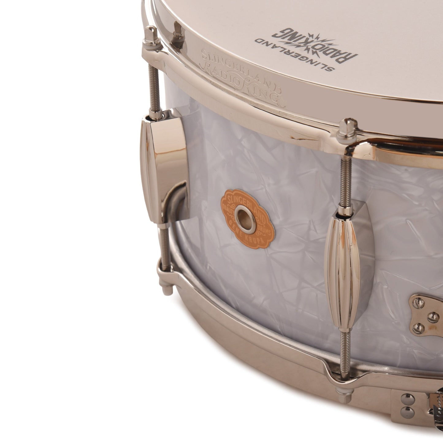 Slingerland 6.5x14 Limited Edition Gene Krupa Snare Drum White Marine Pearl