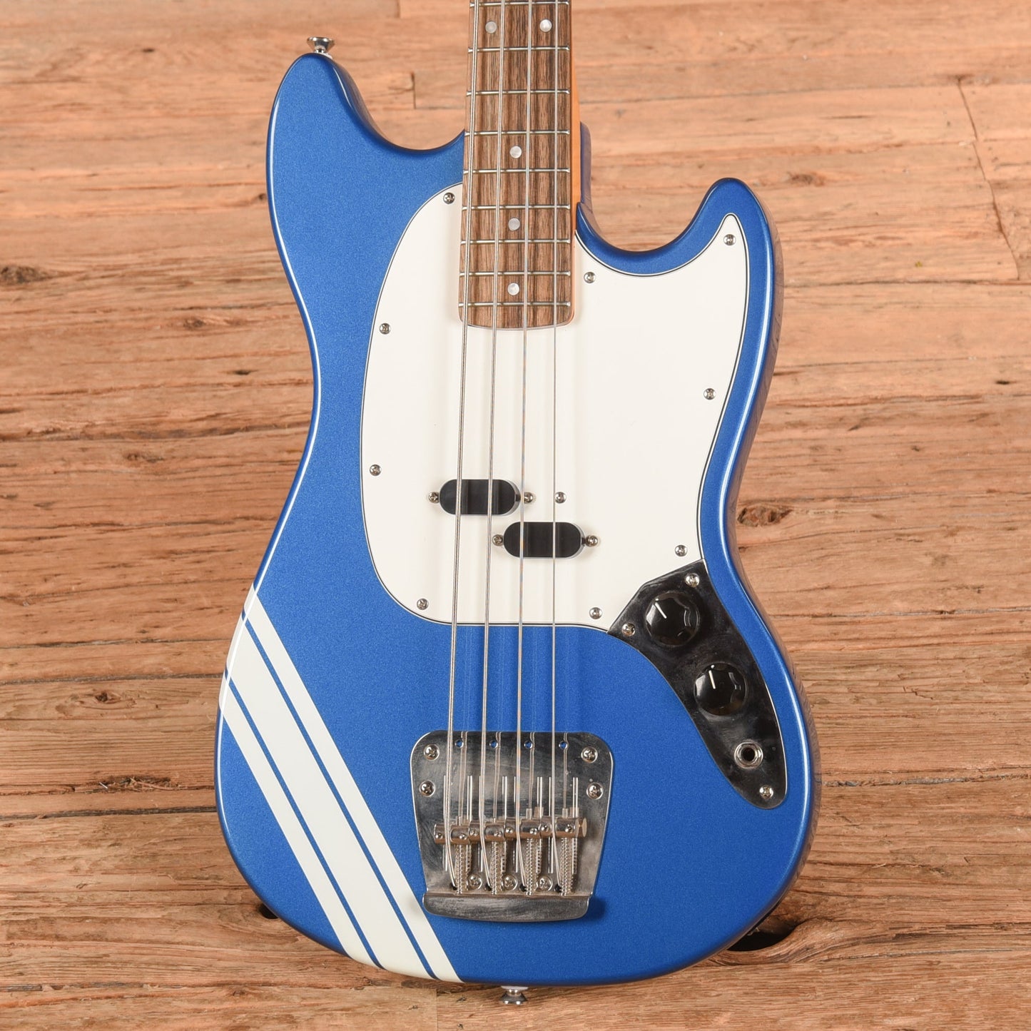 Squier Classic Vibe '60s Competition Mustang Bass Lake Placid Blue with Olympic White Stripes 2023