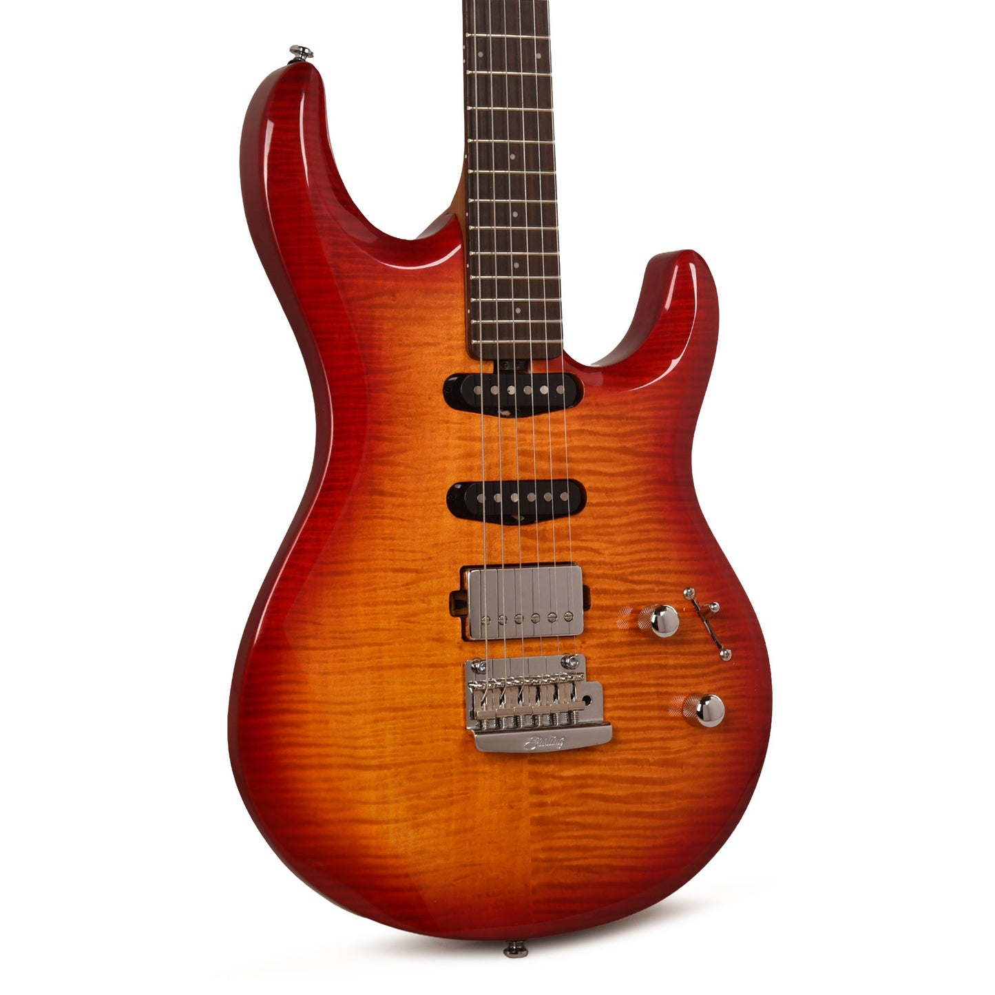 Sterling by Music Man Luke HSS Electric Guitar Heritage Cherry Burst