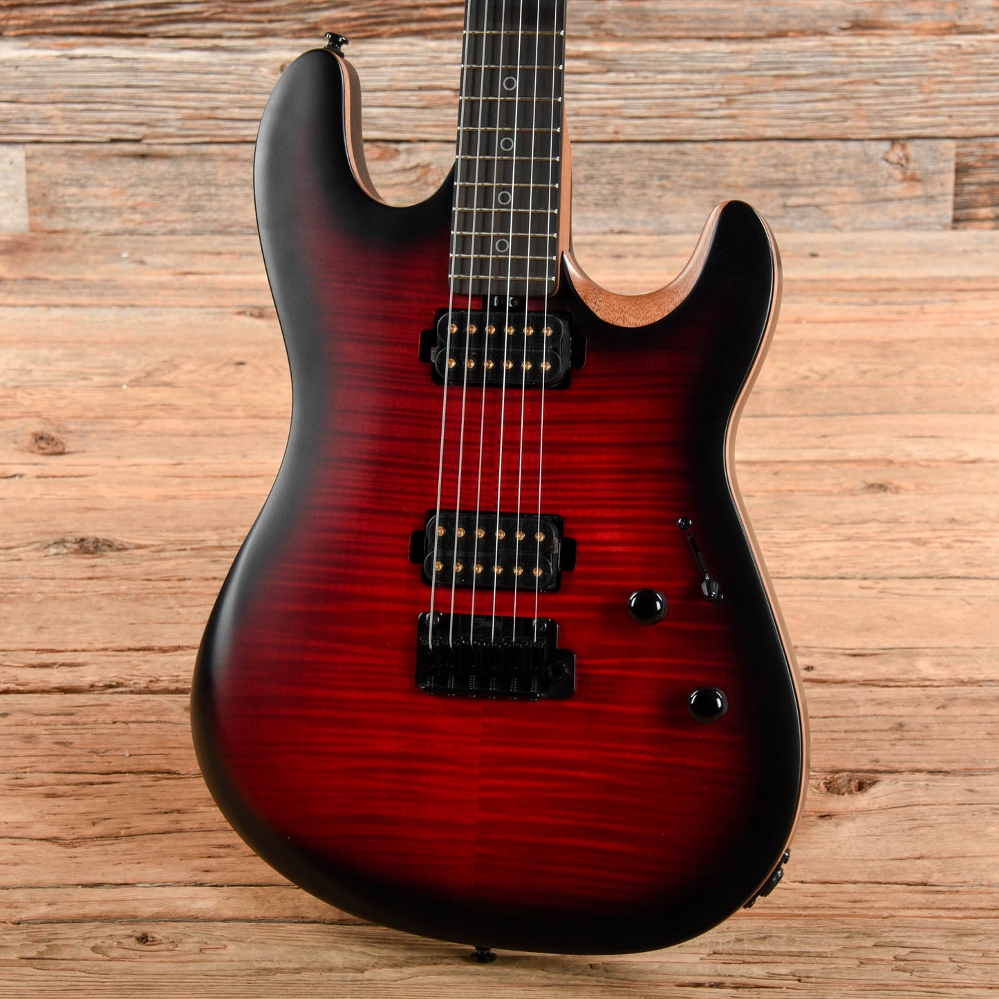 Sterling by Music Man Rabea Massaad Artist Series Sabre Blood Flame Burst