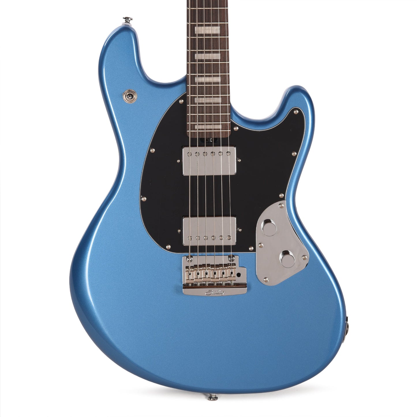 Sterling by Music Man StingRay Baritone Electric Guitar Toluca Lake Blue