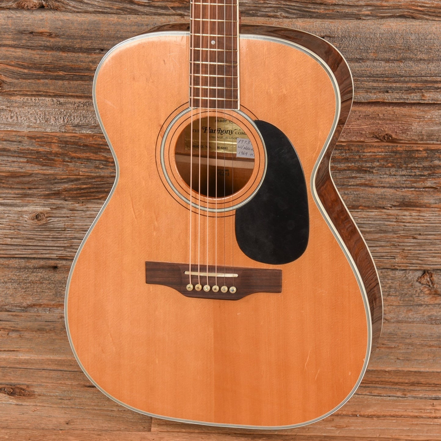 Harmony H-6383/H-168 Neck X- Brace Conversion Natural 1973