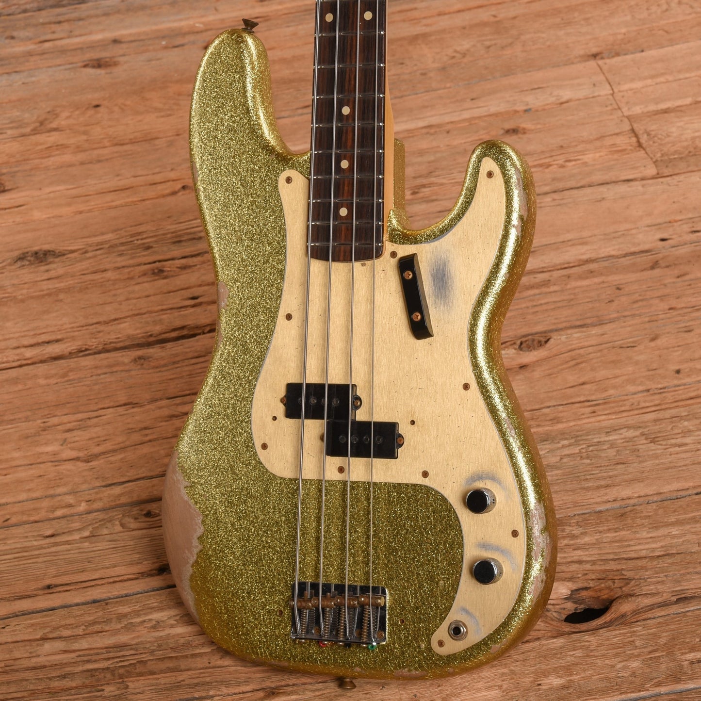 Fender Custom Shop '59 Precision Bass Heavy Relic Gold Sparkle 2022