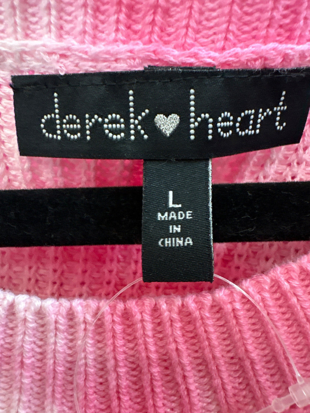 Derek Heart Pink Sweater, L