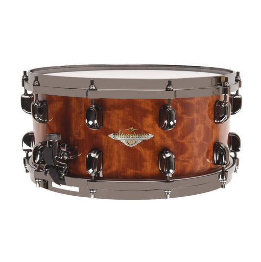 TAMA Starclassic Bubinga 14"x6.5" Snare Drum Limited Figured Gloss African Cherry