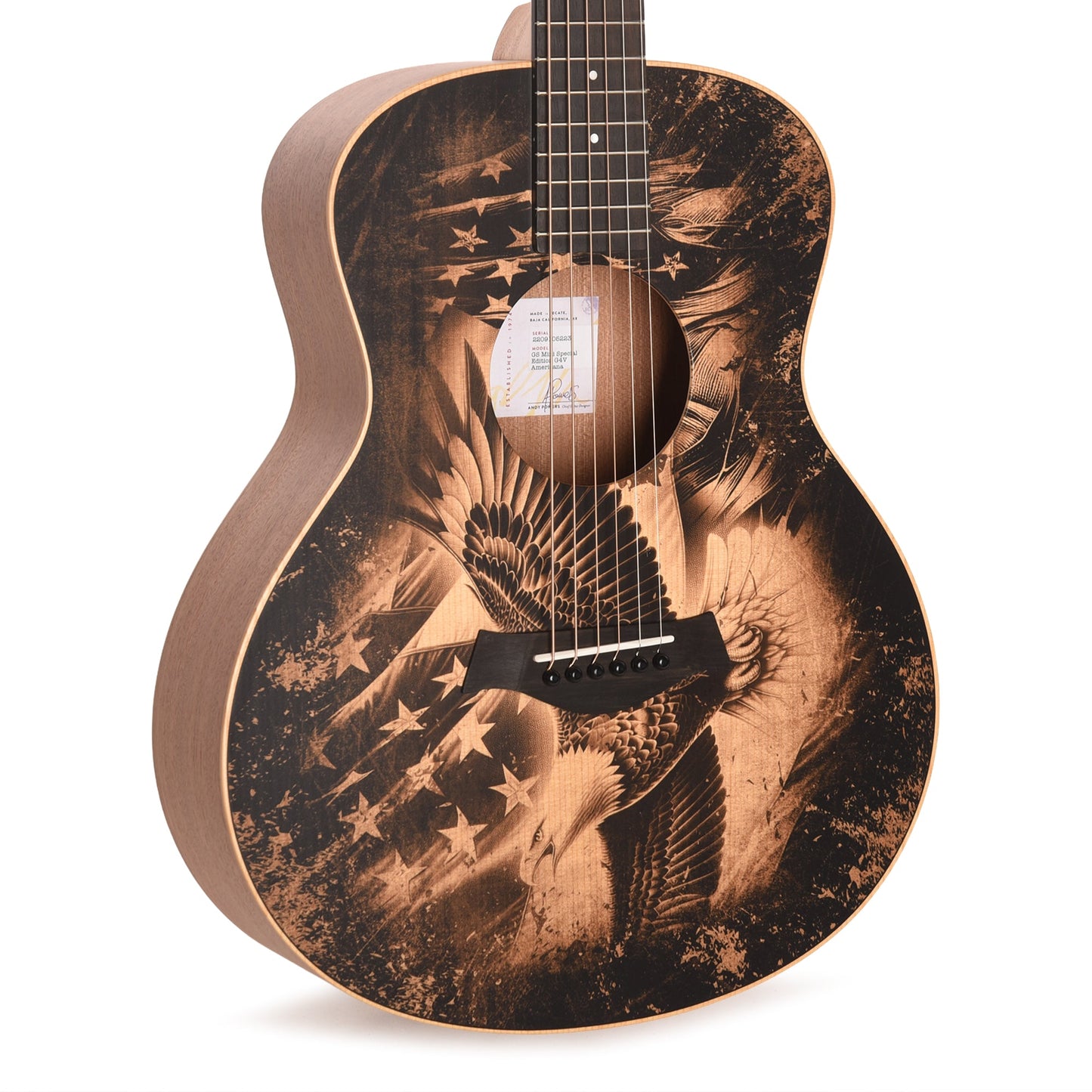 Taylor Special Edition GS Mini Torrefied Spruce/Sapele Americana Custom Artwork