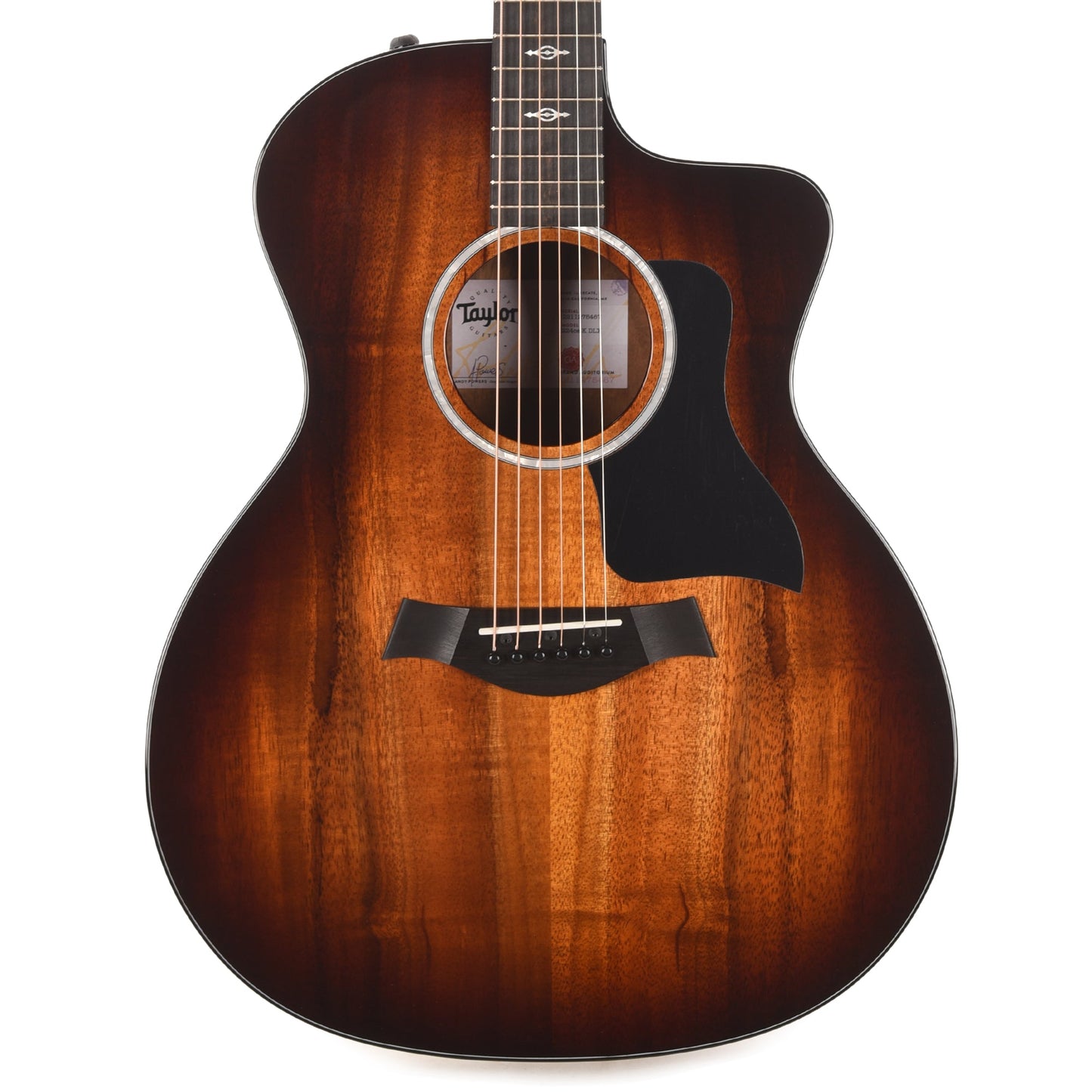 Taylor 224ce-K DLX Grand Auditorium Hawaiian Koa Shaded Edgburst ES2