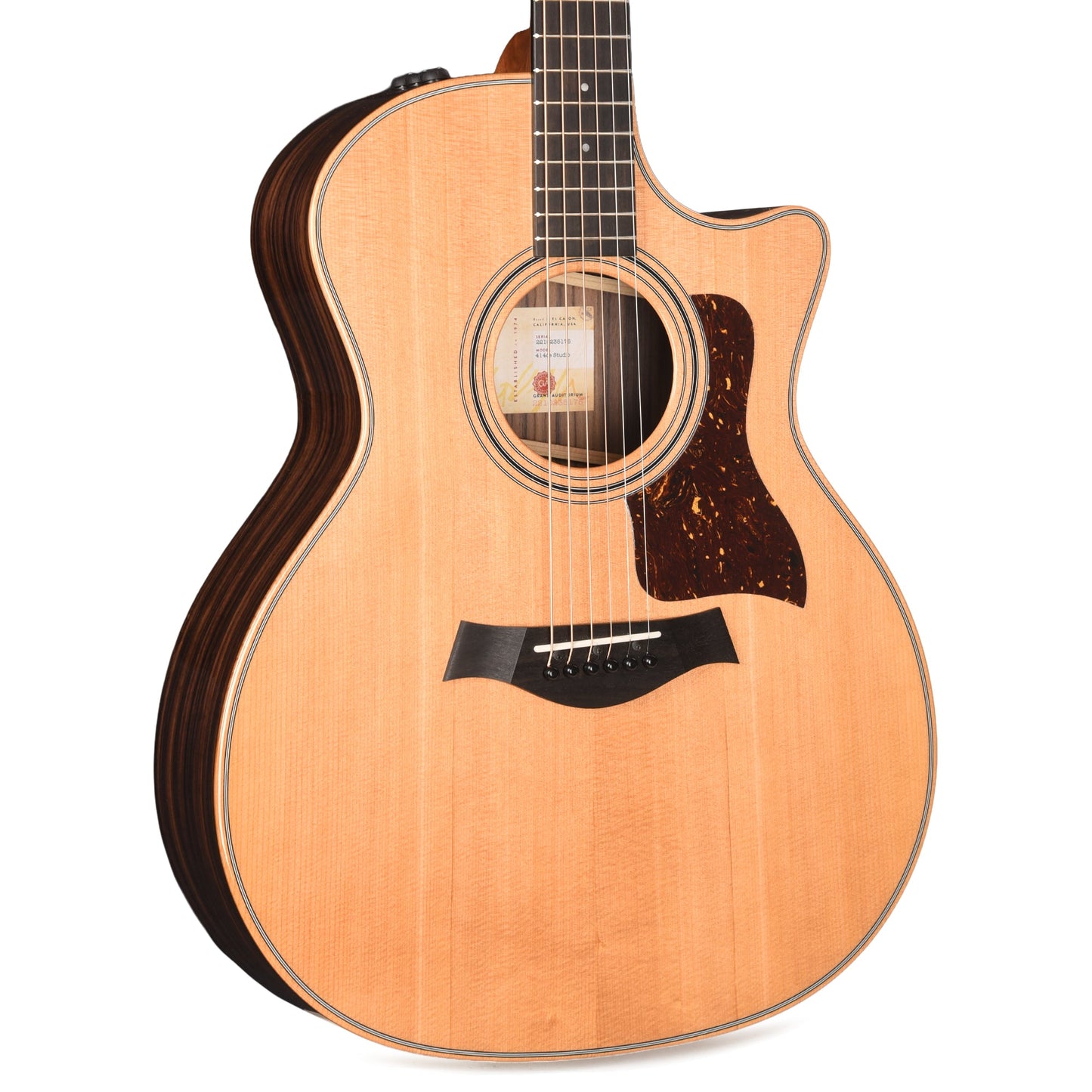 Taylor 414ce Studio Grand Auditorium Torrefied Sitka/Indian Rosewood Natural Top ES2