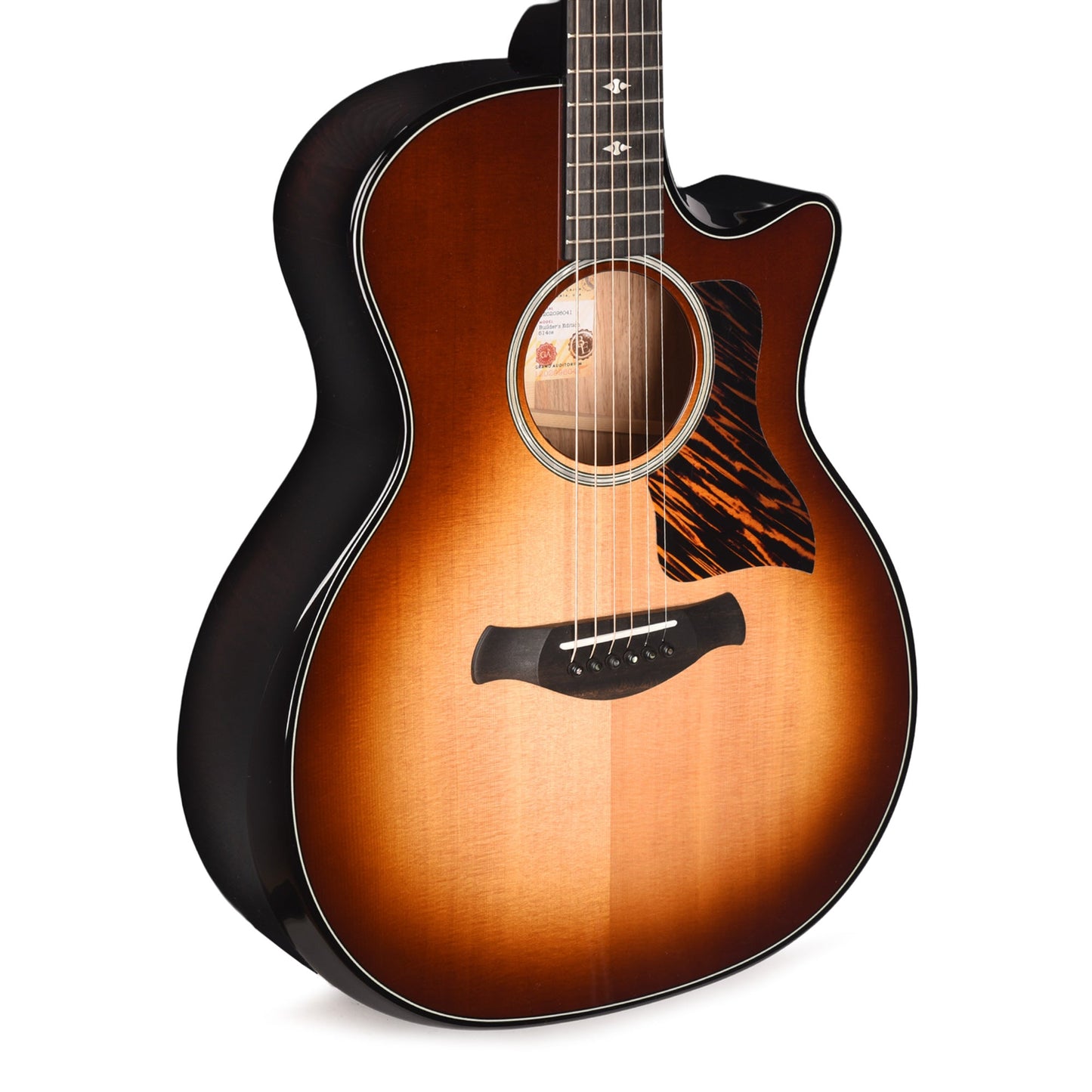 Taylor Next Generation Builder's Edition 514ce Grand Auditorium Kona Burst Sitka Spruce Grand Auditorium/Urban Ash Tobacco Kona Burst w/Claria Pickup
