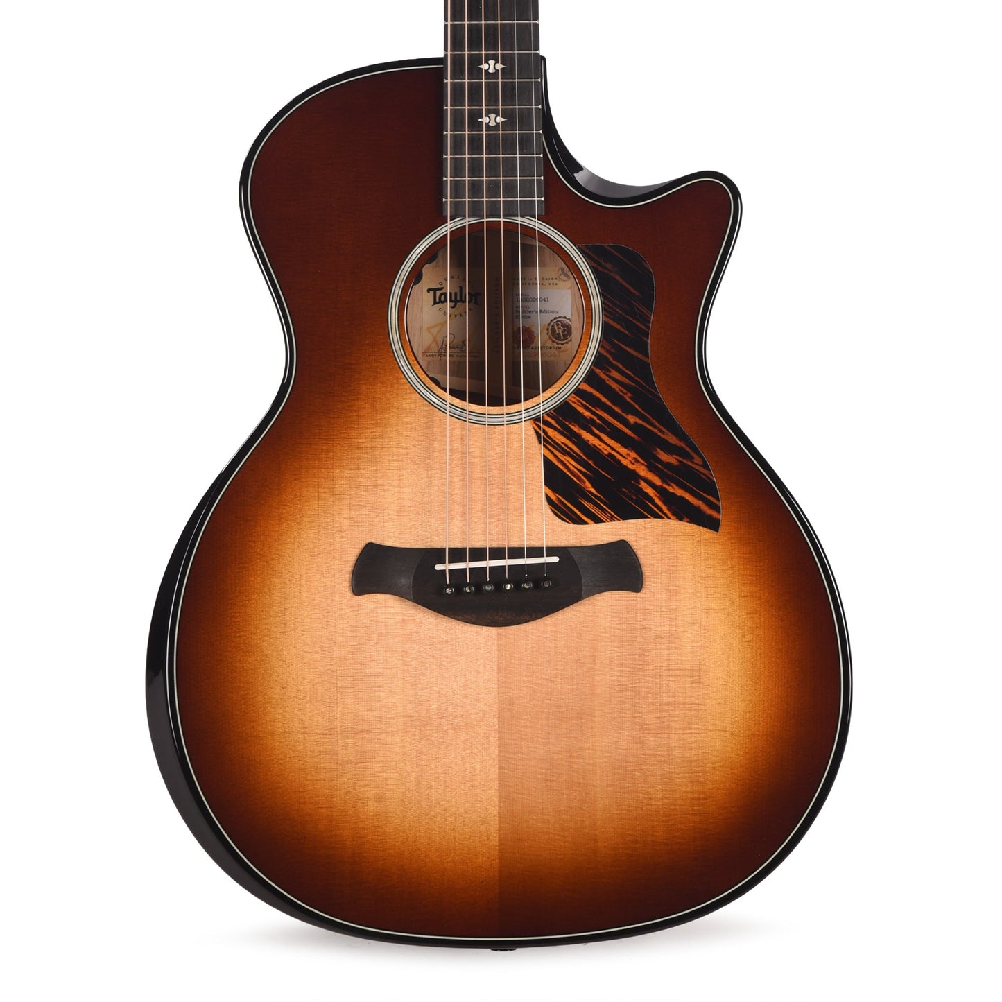 Taylor Next Generation Builder's Edition 514ce Grand Auditorium Kona Burst Sitka Spruce Grand Auditorium/Urban Ash Tobacco Kona Burst w/Claria Pickup