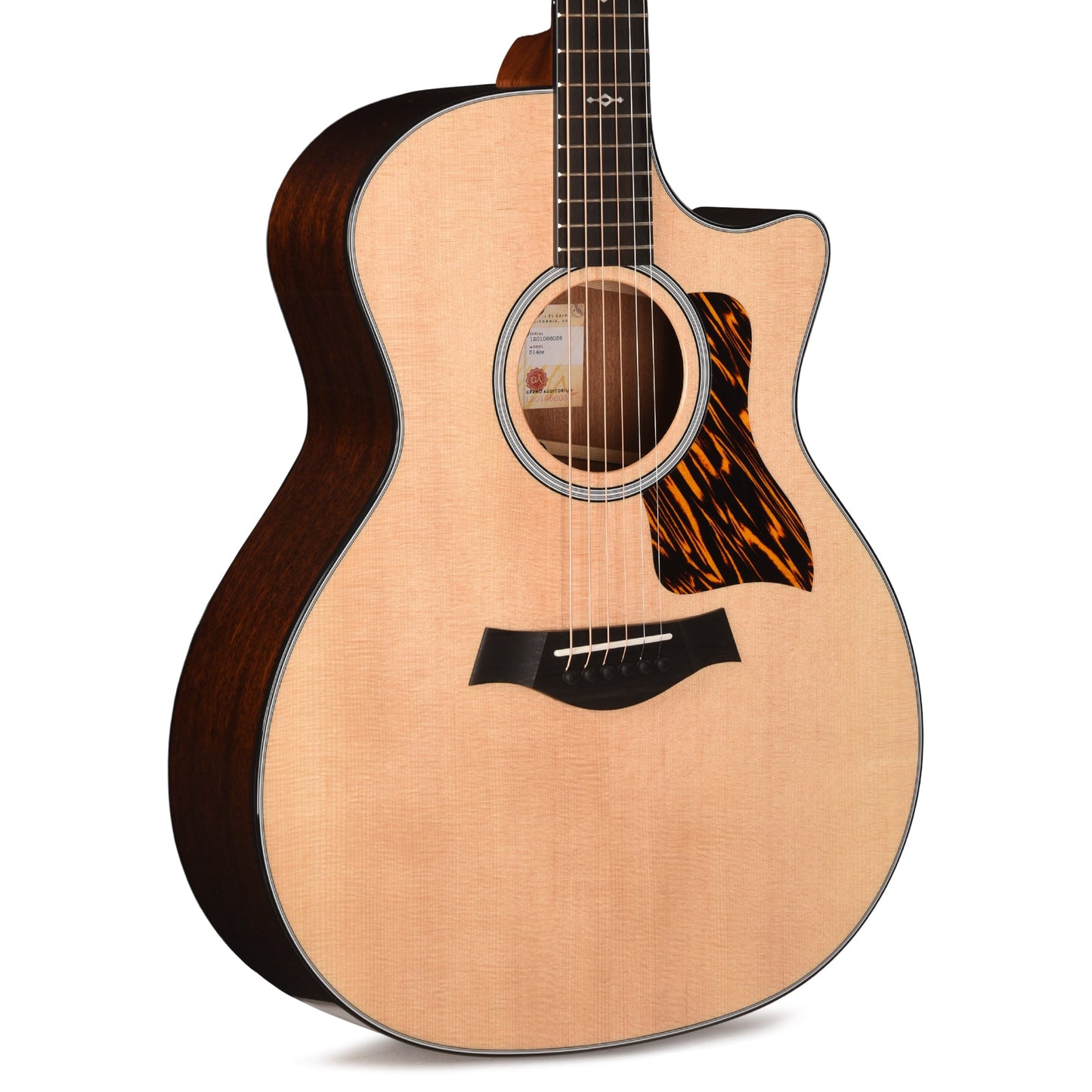 Taylor Next Generation 314ce Grand Auditorium Sitka Spruce/Sapele Medium Brown w/Claria