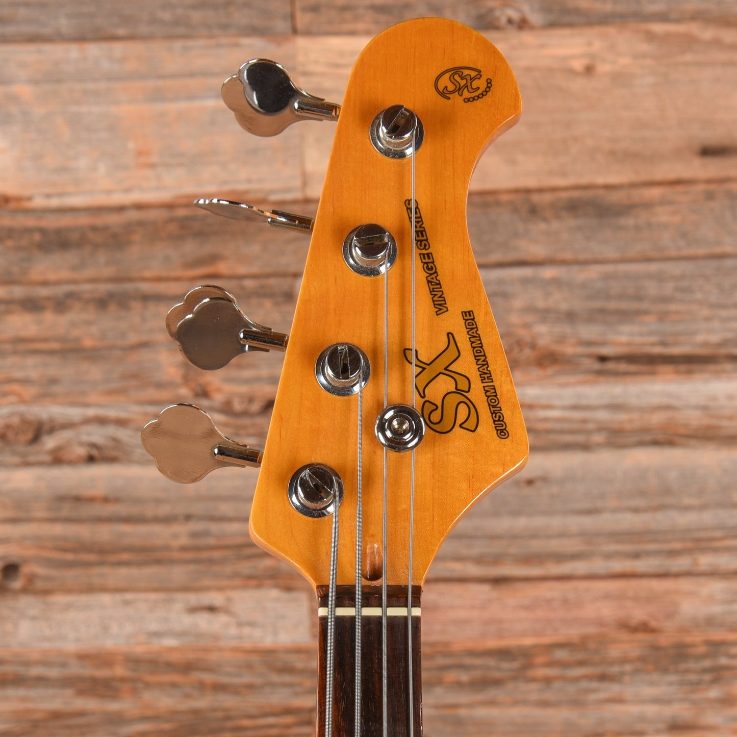 SX Guitars Vintage Series Bass Vintage White