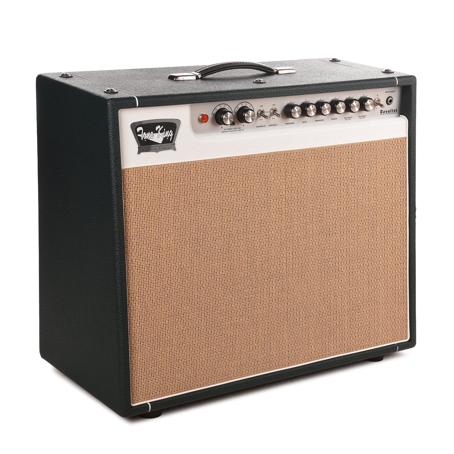 Tone King Royalist 40w 1x12 Two Channel Tube Amp Combo British Green Levant w/ British Small Weave Cane Cloth