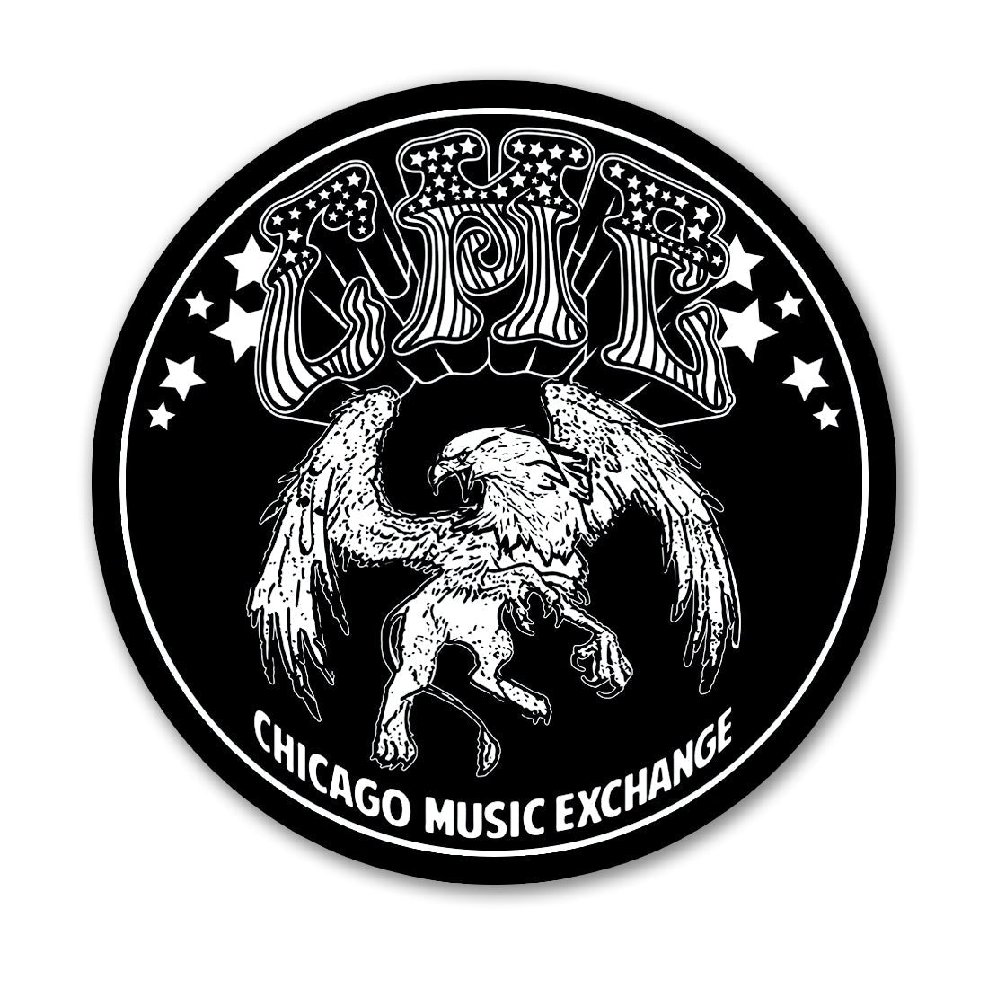 CME "Rock City" Circle Sticker, Matte Vinyl, 3x3"