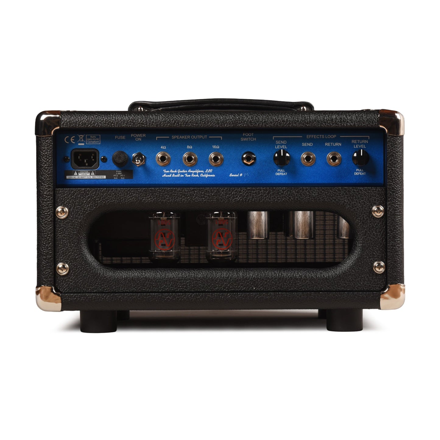 Two Rock Studio Overdrive 2-Channel Tube Amp Head Black Bronco w/ Blue Smoke Cloth
