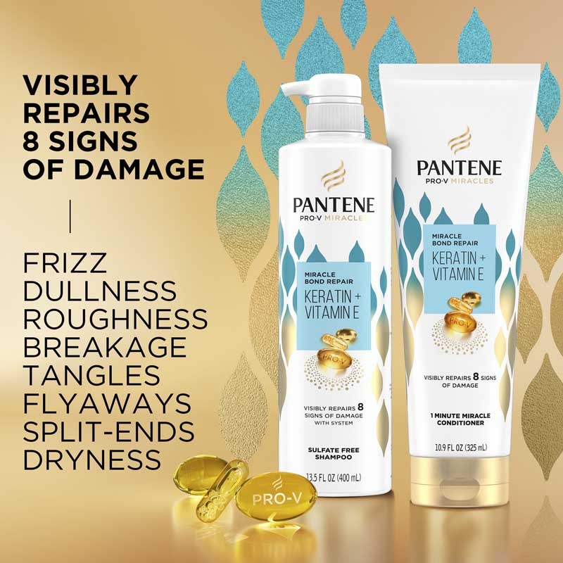 Miracle Bond Repair Keratin + Vitamin E Sulfate-Free Shampoo
