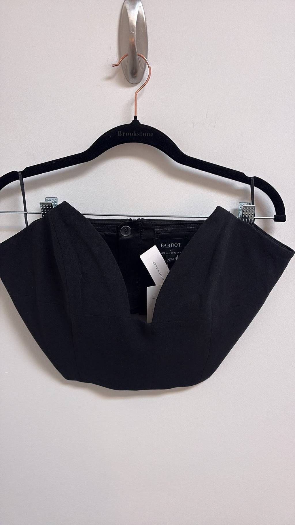 New Bardot Black Anthropologie Top, 10 (retail $119)