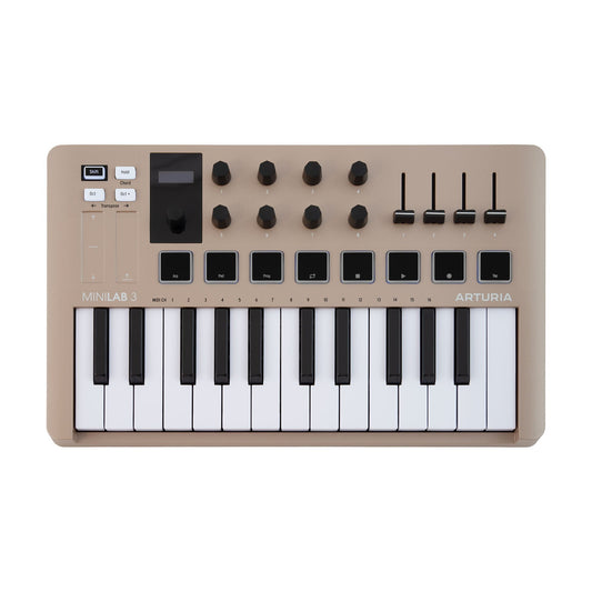 Arturia MiniLAB 3 MIDI Keyboard & Pad Controller Champagne