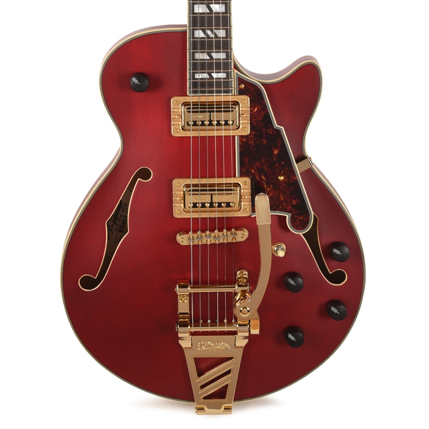 D'Angelico Deluxe Bobby Weir 3 Semi-Hollow Satin Trans Wine