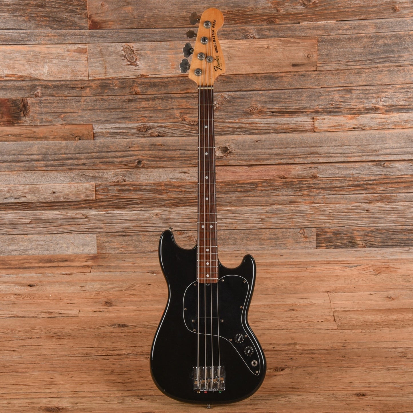 Fender Musicmaster Bass Black 1982