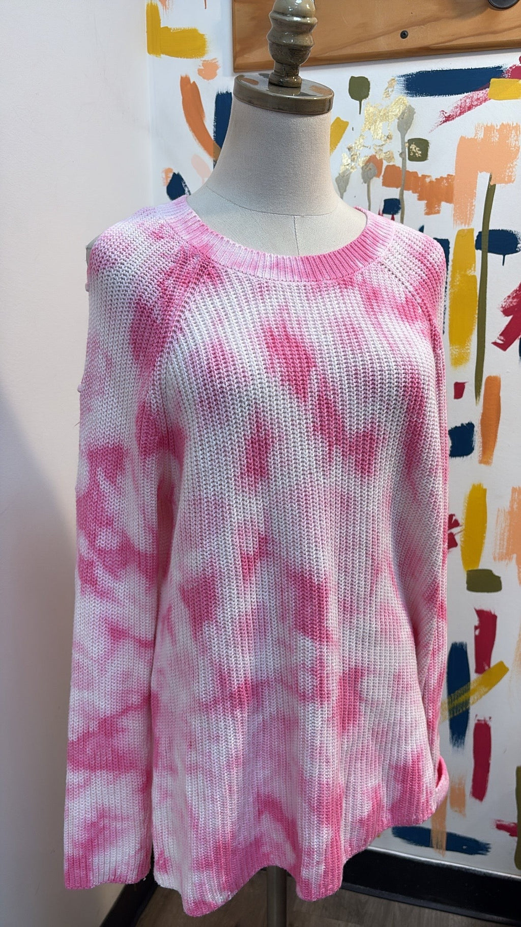Derek Heart Pink Sweater, L