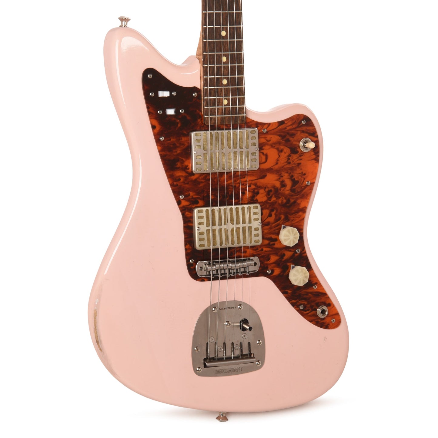 Waterslide Offset Aged Shell Pink Nitro w/ Mojo Dual Foil Pickups