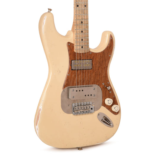 Waterslide S-Style Coodercaster Aged Blonde Nitro w/ Mojo Lap Steel & Gold Foil Pickups