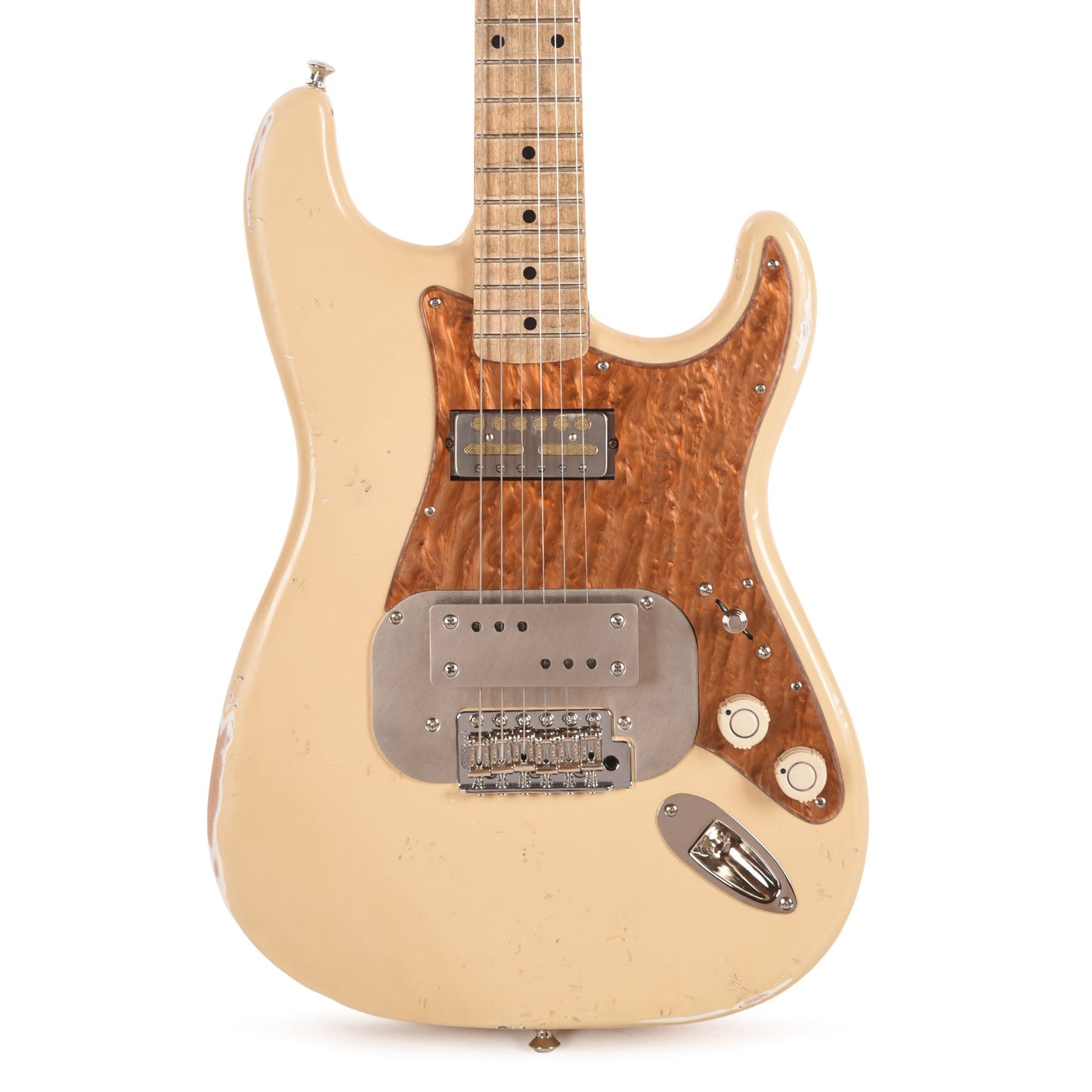 Waterslide S-Style Coodercaster Aged Blonde Nitro w/ Mojo Lap Steel & Gold Foil Pickups