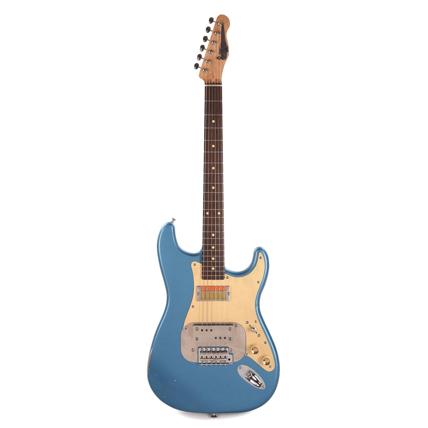 Waterslide S-Style Coodercaster Lake Placid Blue w/ Mojo Lap Steel & Gold Foil Pickups