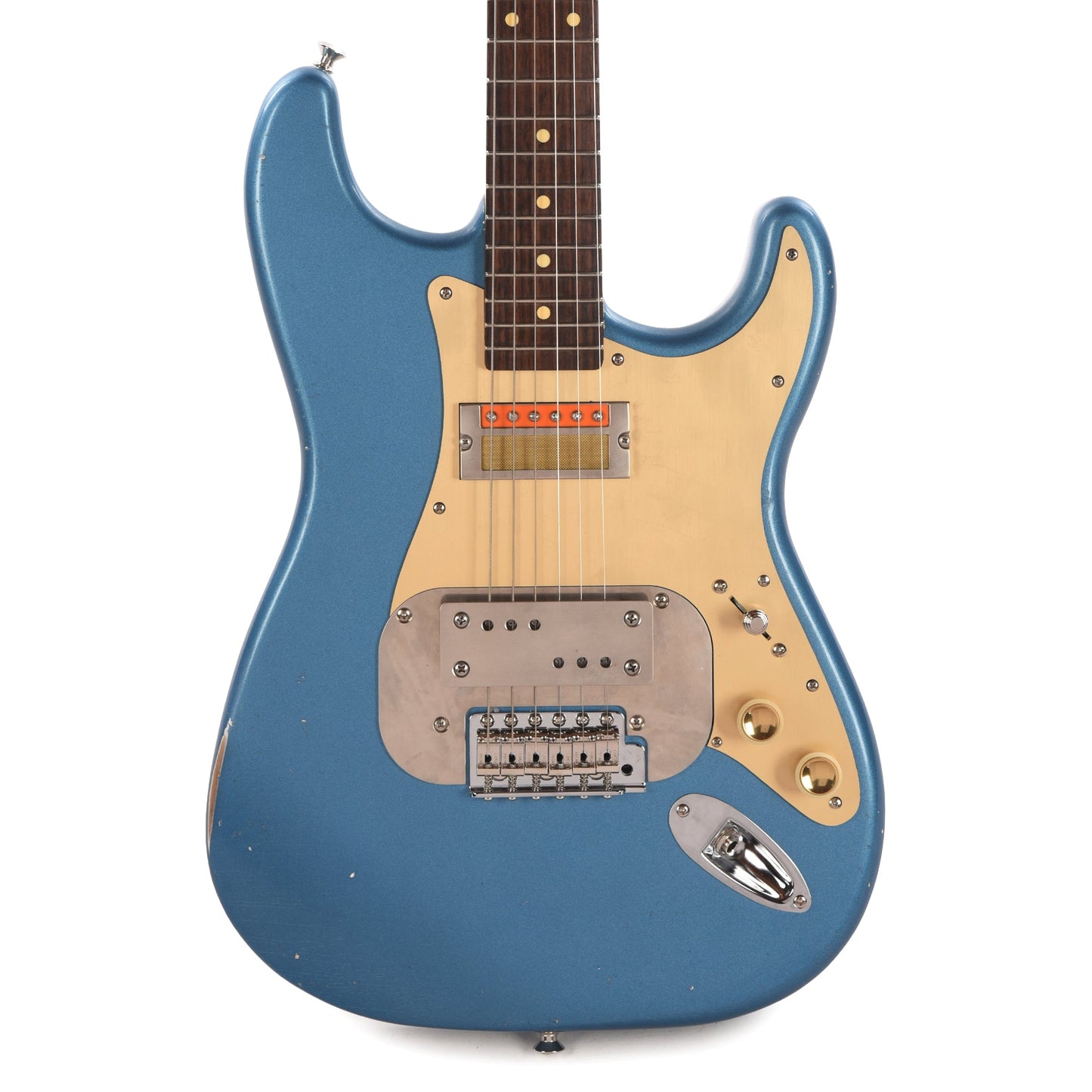 Waterslide S-Style Coodercaster Lake Placid Blue w/ Mojo Lap Steel & Gold Foil Pickups