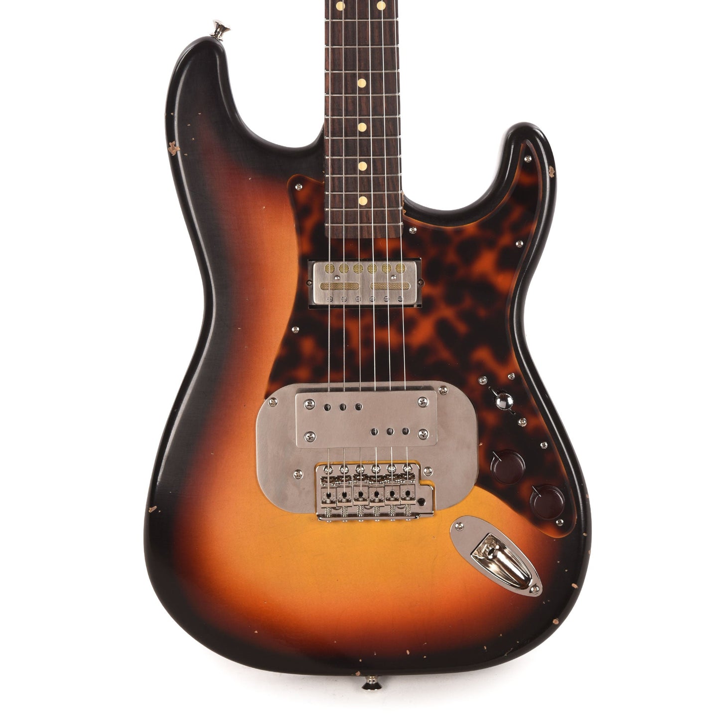 Waterslide S-Style Coodercaster Aged Sunburst Nitro w/ Mojo Lap Steel & Gold Foil Pickups