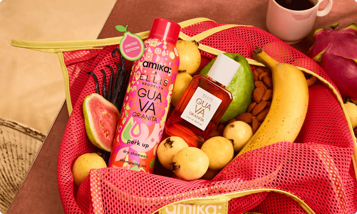 amika x Ellis Brooklyn | limited-edition perk up GUAVA GRANITA dry shampoo