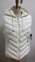 New Retail $150 Lauren Ralph Lauren White Puffer Vest, L