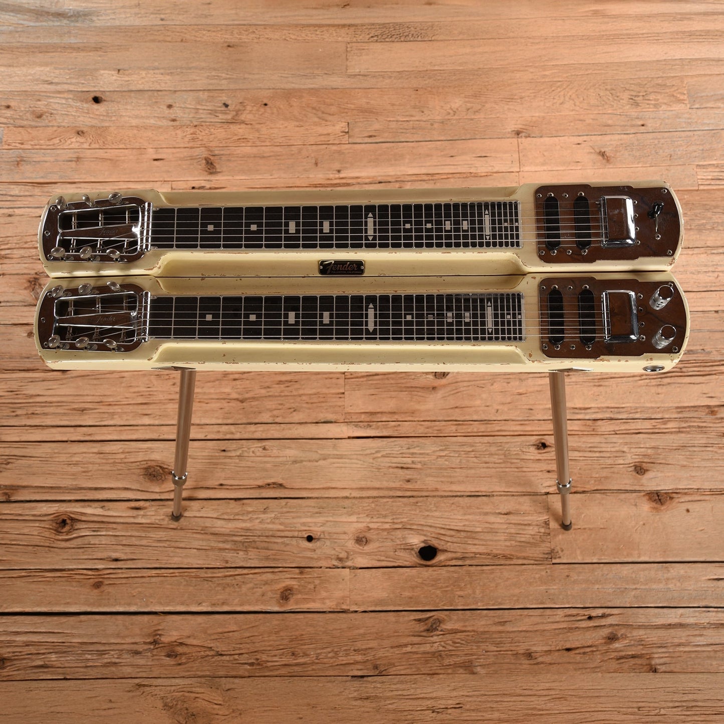 Fender Lap Steel Double Neck White 1958 - Dave Amato of REO Speedwagon