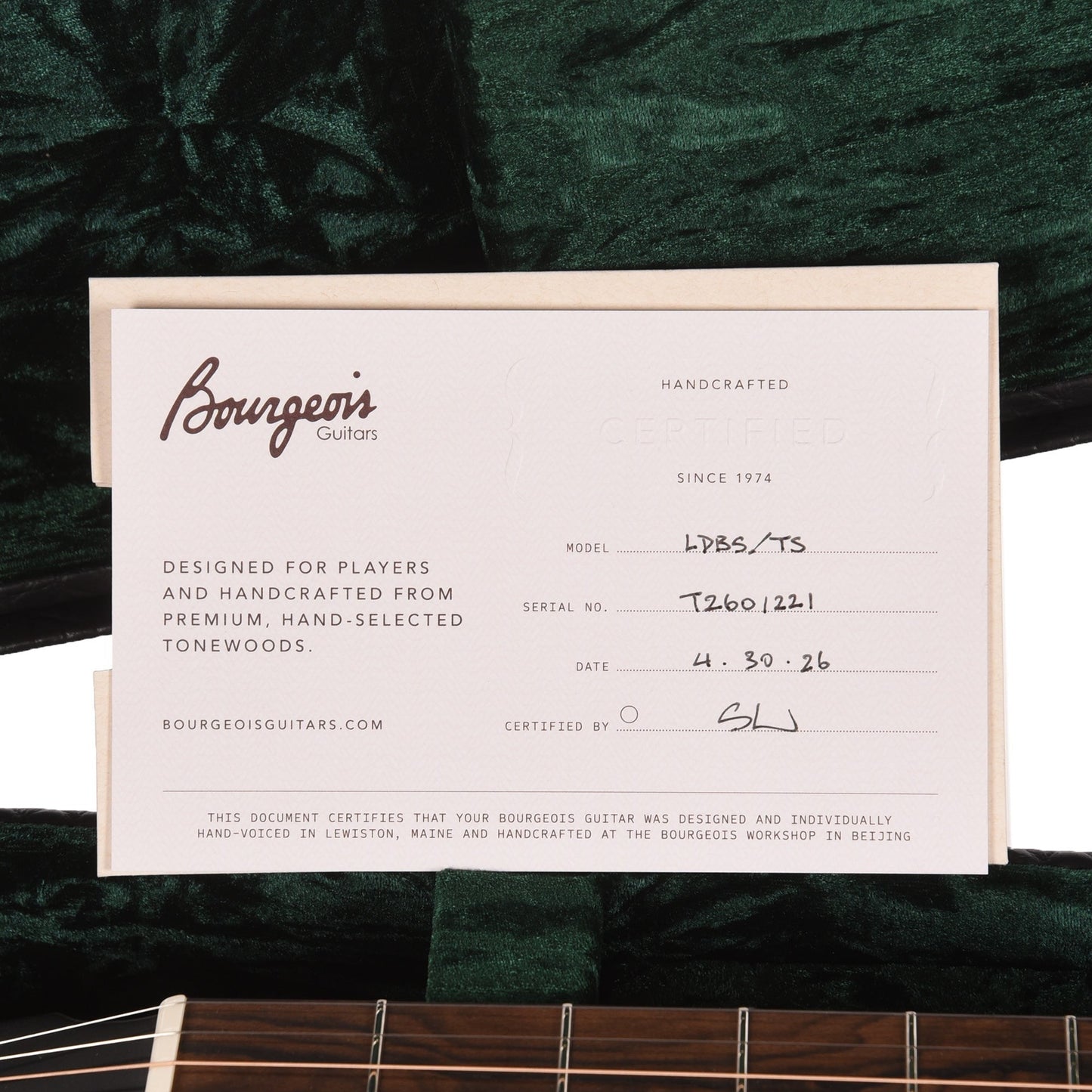 Bourgeois Touchstone LDBO-14 Torrefied Alaskan Sitka/Mahogany Sunburst