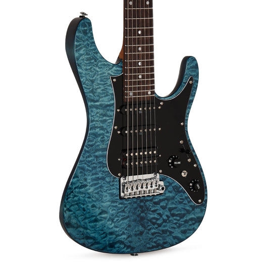 Ibanez AZ447P1QMCOB AZ Premium 7-String Electric Guitar Cosmic Bluer