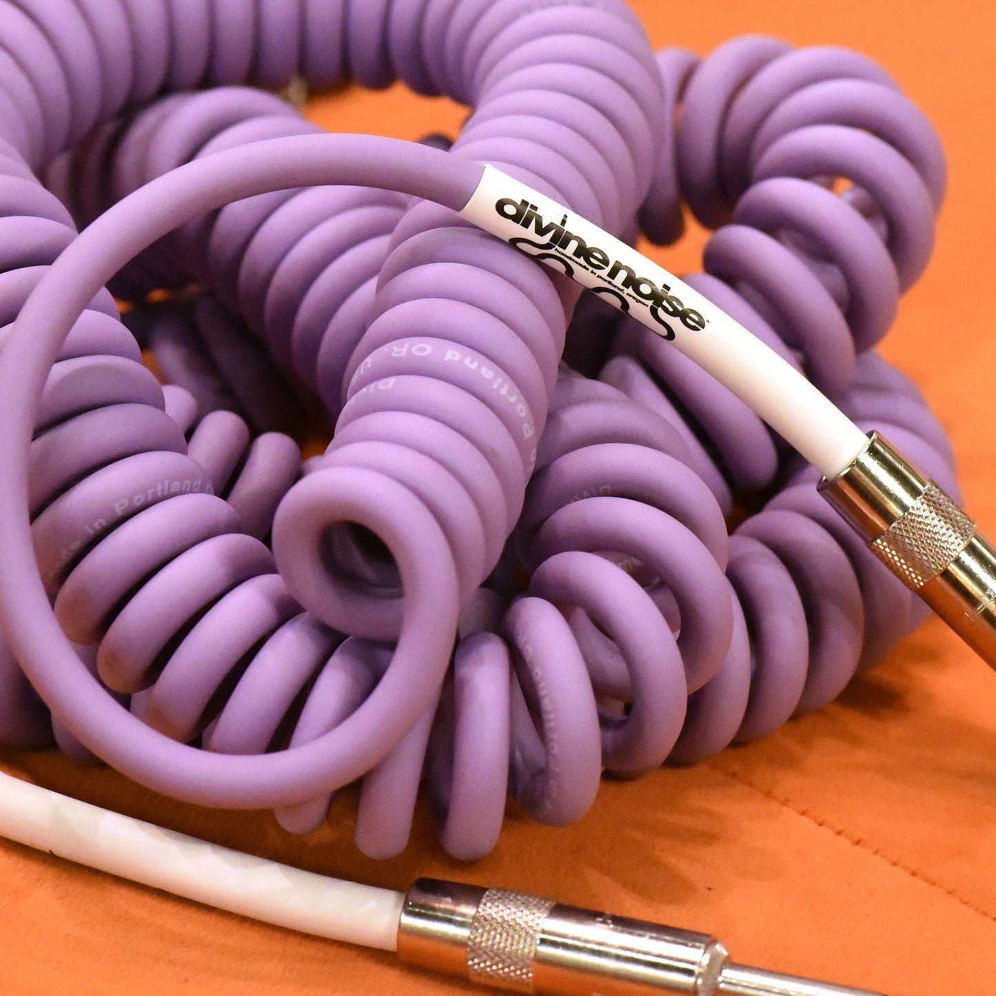 Divine Noise Curly Instrument Cable 30' Straight/Straight Lavender Haze