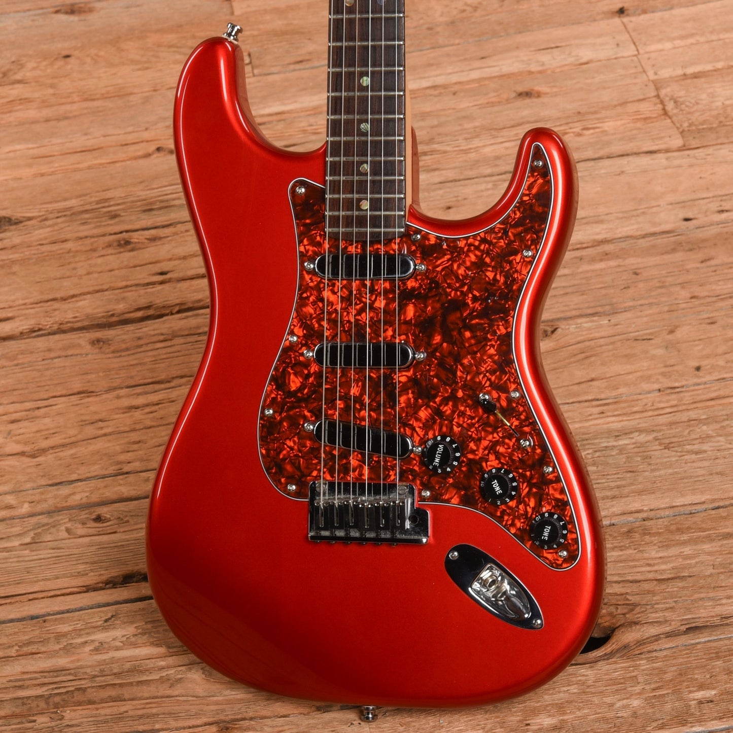Fender American Deluxe Fat Stratocaster Chrome Red 2002