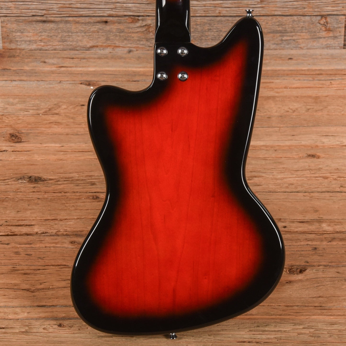 Silvertone 1478 Silhouette Red Silver Flake Burst