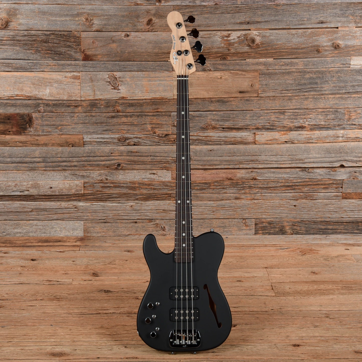 G&L USA ASAT Bass Semi-Hollow Satin Black LEFTY