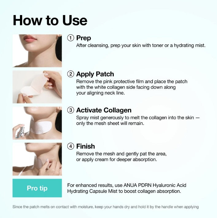 Anua膠原蛋白抗皺提拉貼 (頸) Melting Patch For Neck