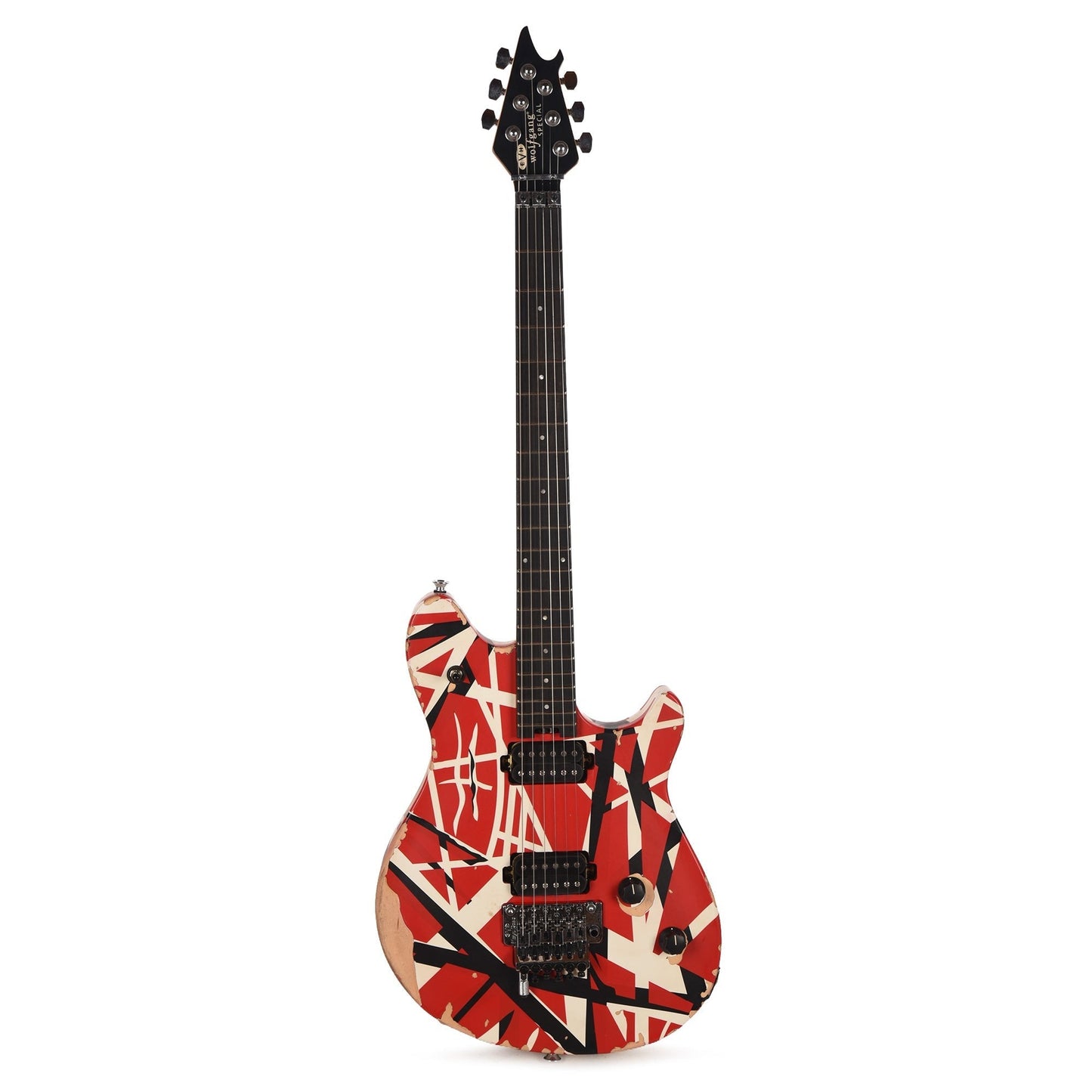 EVH Limited Edition Wolfgang Special Striped Series Red/Black/White Aged