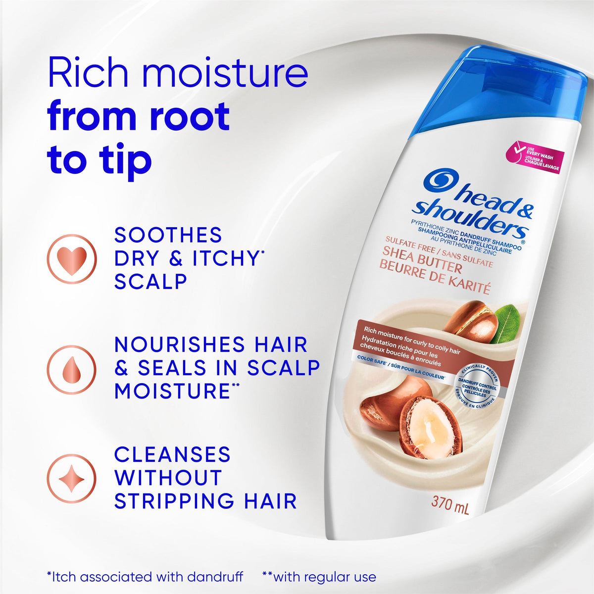 Shea Butter Dandruff Shampoo, Sulfate-Free