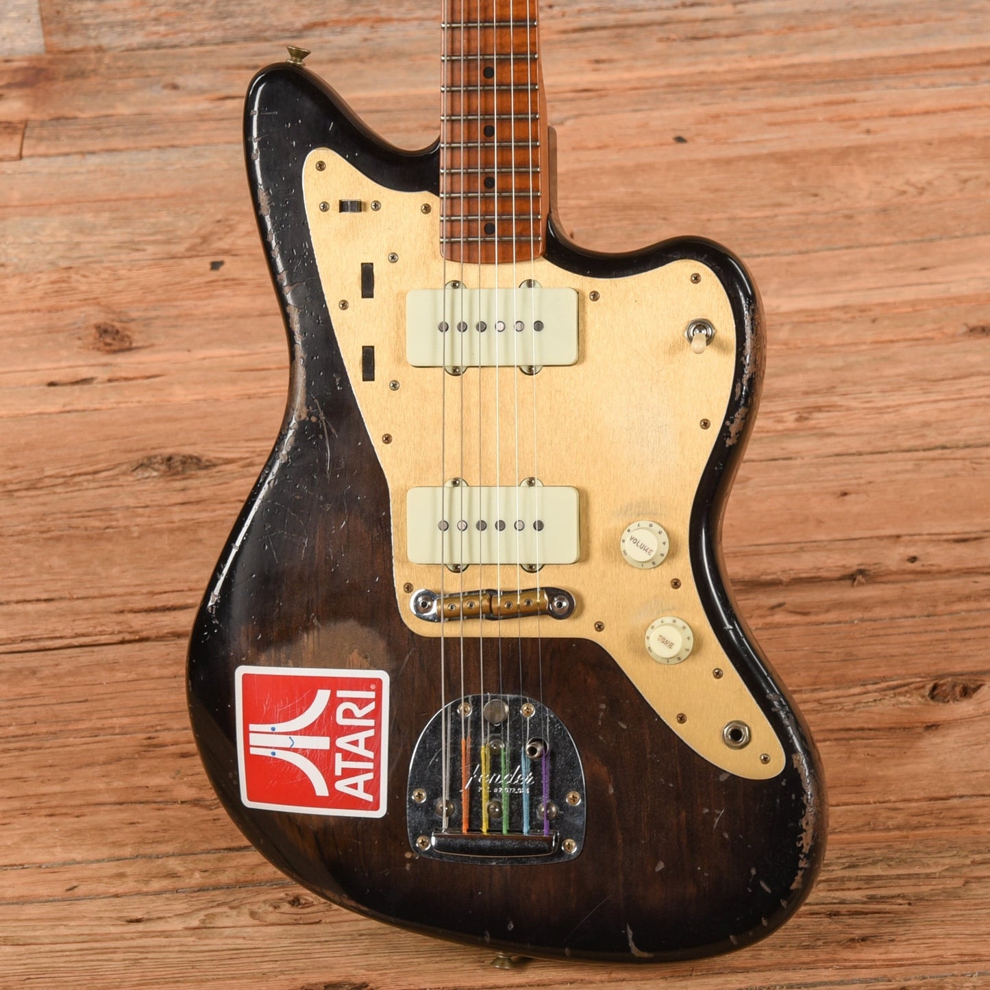 Fender Custom Shop '62 Pine Jazzmaster Heavy Relic Black 2024